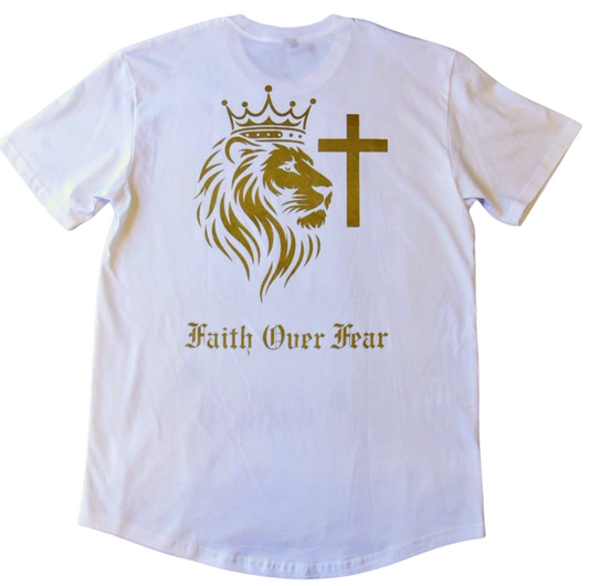 Faith Over Fear Curve Tee Unisex - White