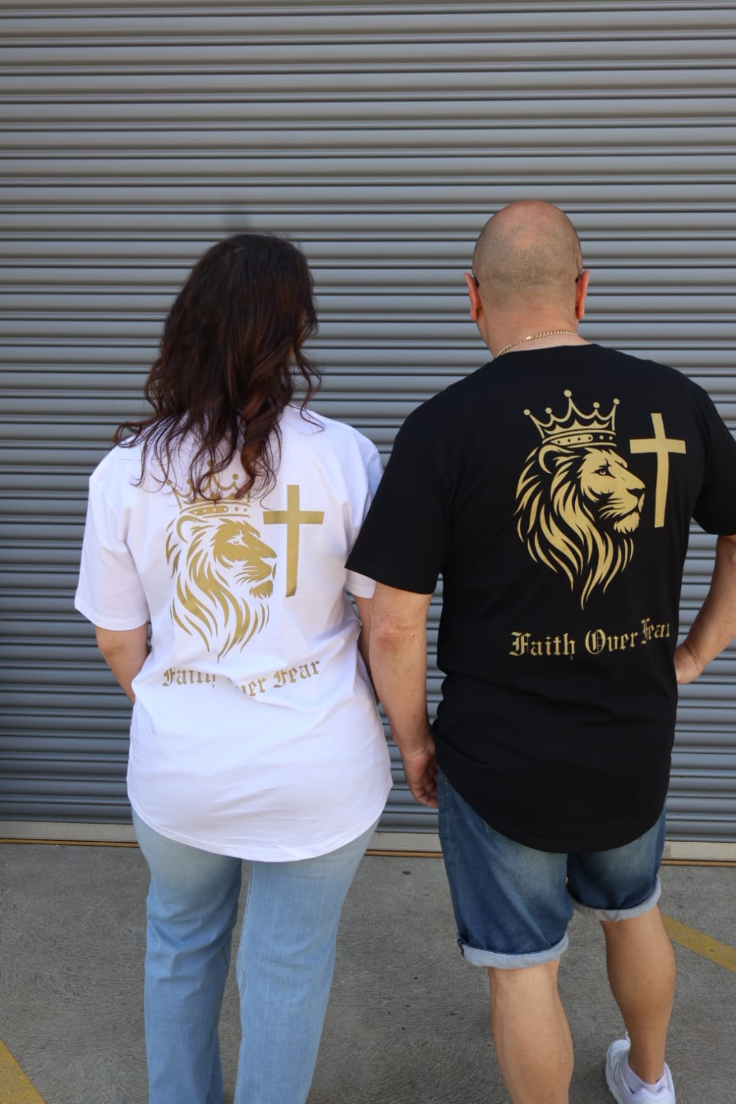 Faith Over Fear Youth Tee Unisex sz 8-16 - Black
