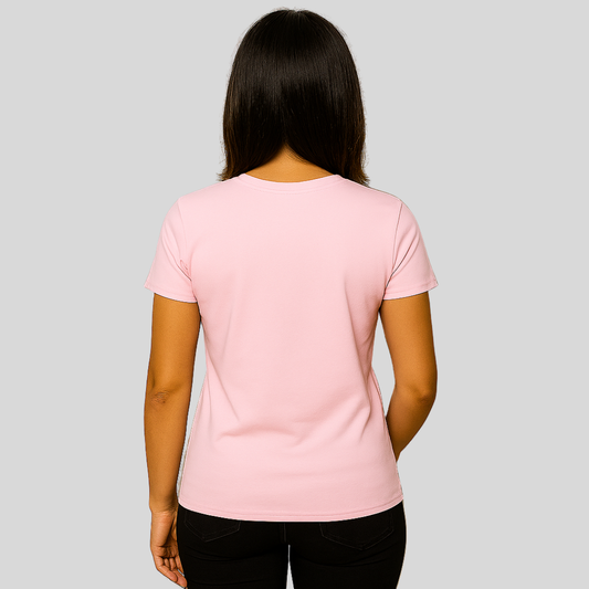 Womans Blessed 24/7 with Wings, Maple Tee – light Pink