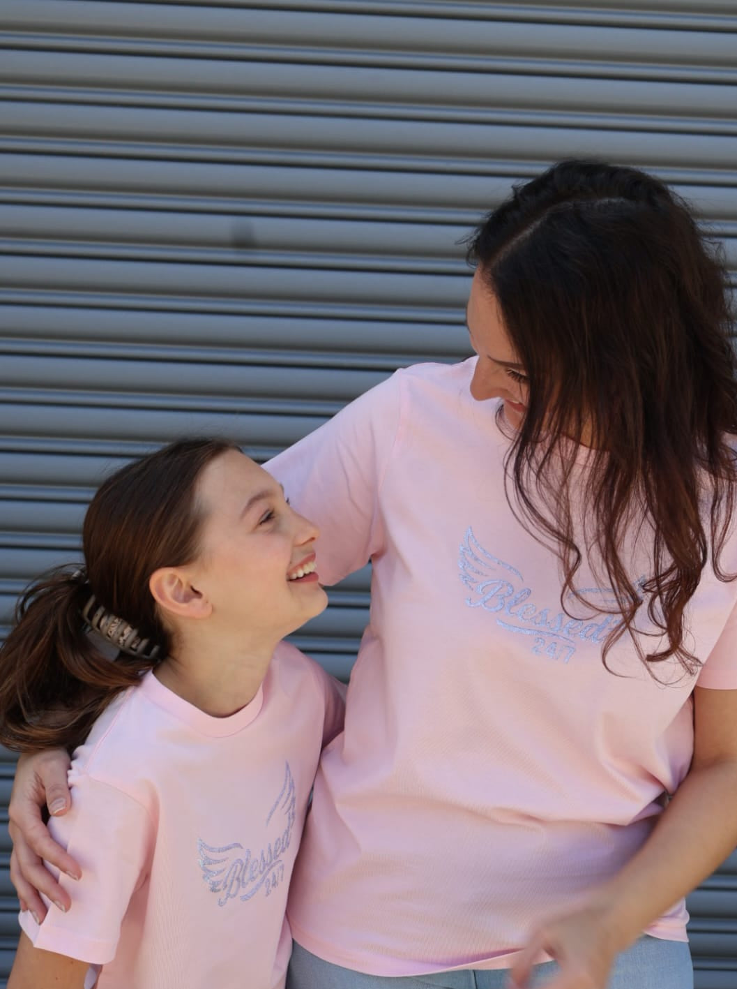 Youth Blessed 24/7 with Wings – Staple Tee sz 8-16 - Pink