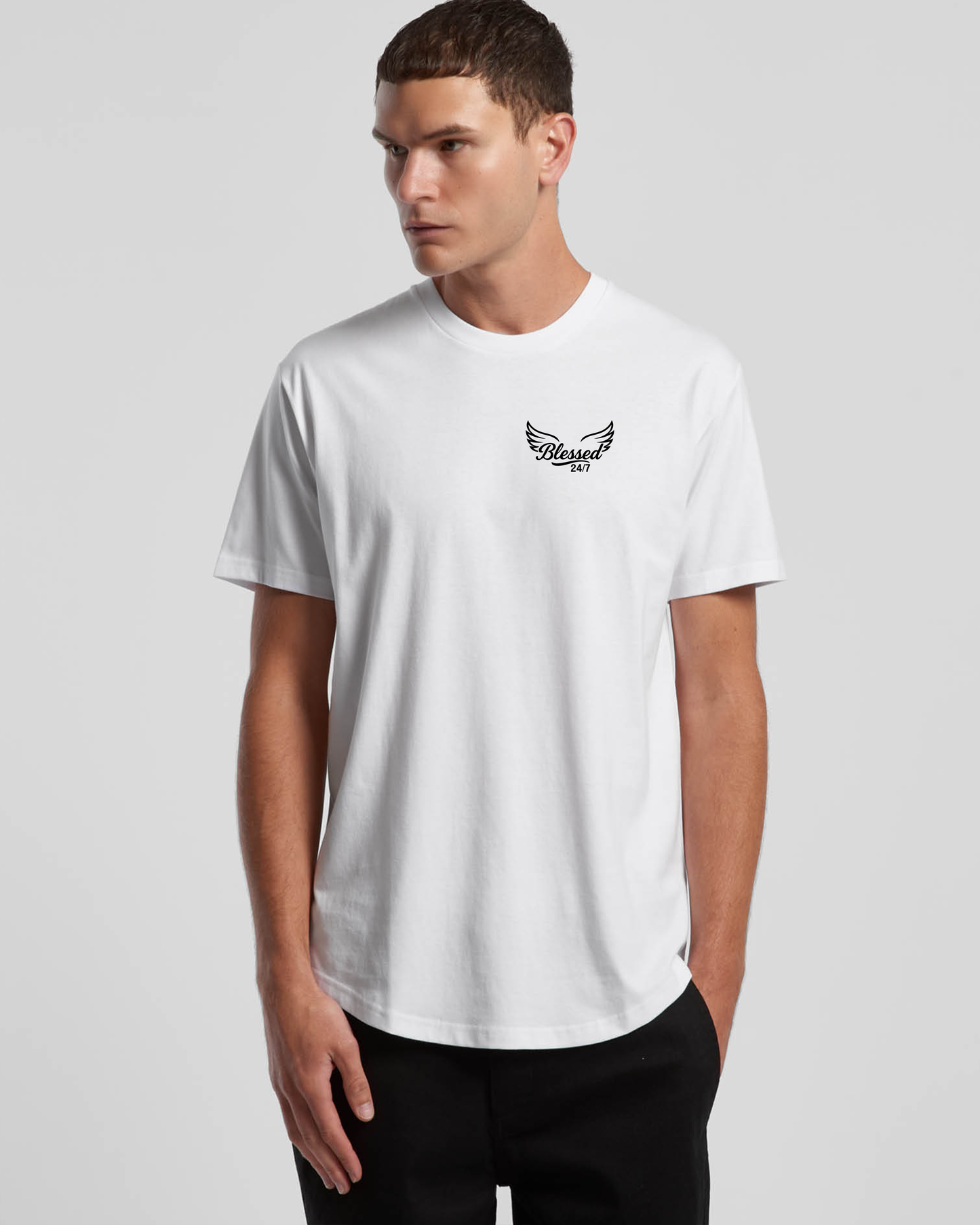 Jesus' Cross of Affirmations Tee - (Unisex) White