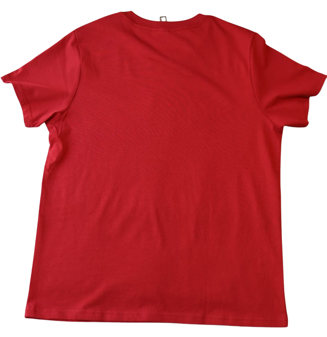 Womans Blessed 24/7 with Wings, Maple Tee –  deep red