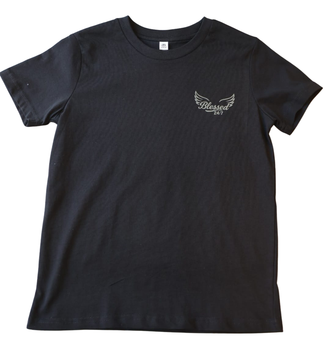 Jesus' Cross of Affirmations Tee -Youth (Unisex) Black