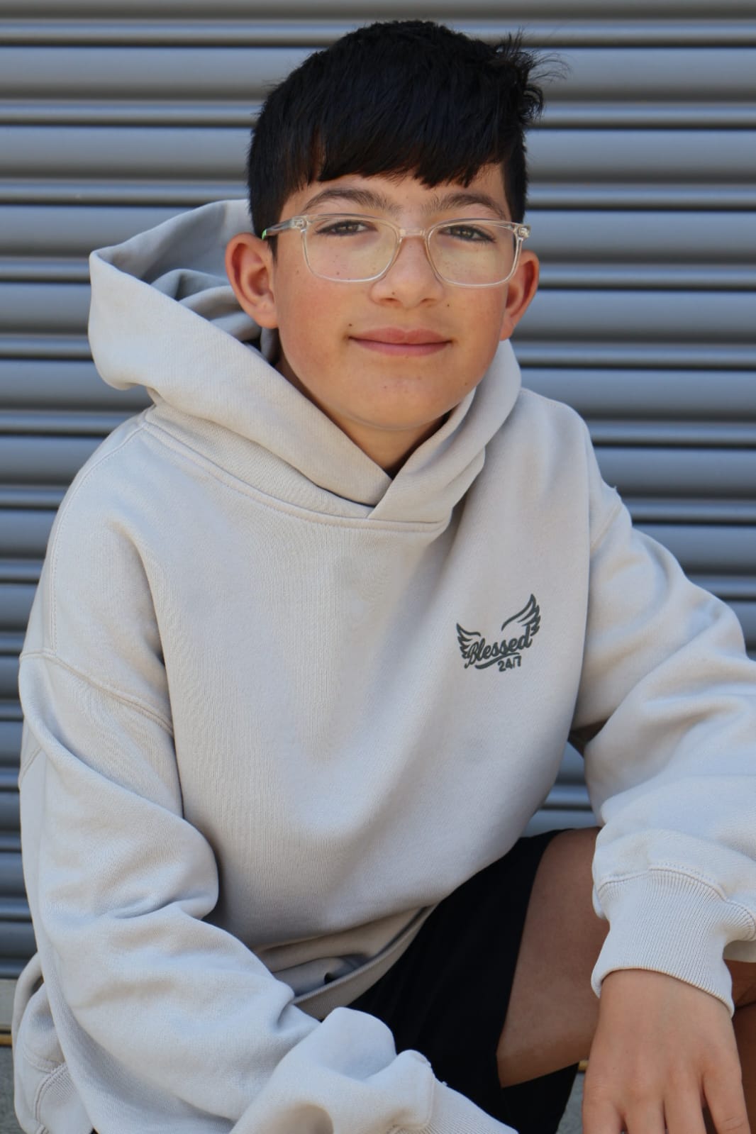 Jesus' Cross of Affirmations Hoodie - Faded Bone