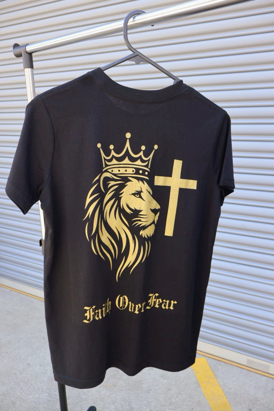 Faith Over Fear Youth Tee Unisex sz 8-16 - Black