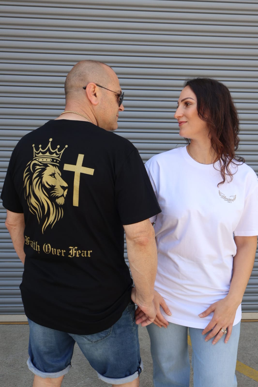 Faith Over Fear Curve Tee Unisex - White