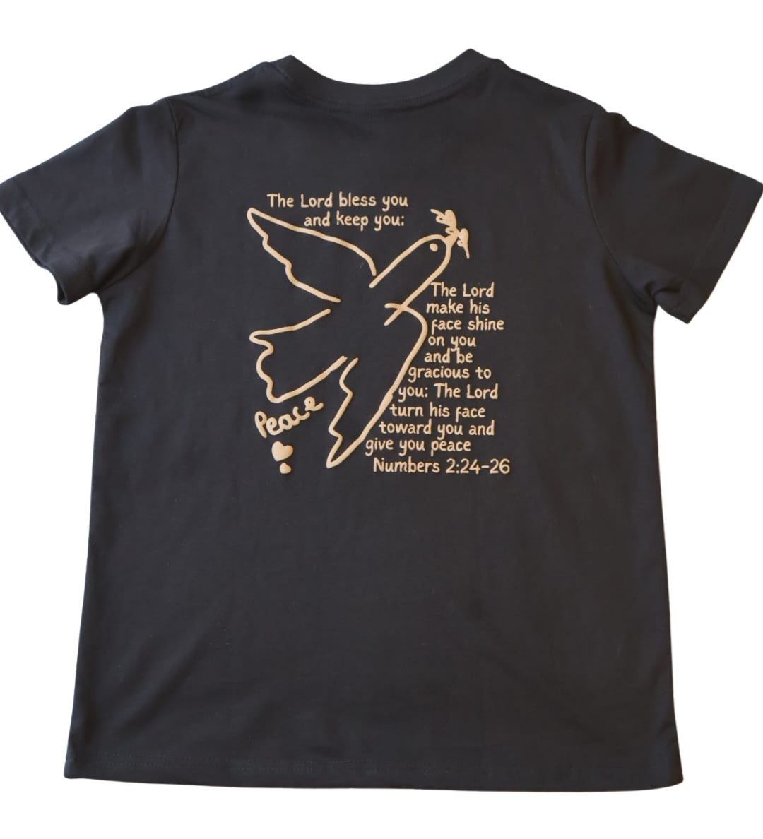 Dove of Peace – Youth Blessing Tee sz 8-16 (Unisex) Black