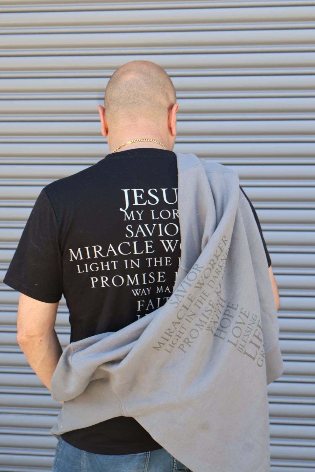 Jesus' Cross of Affirmations Tee - (Unisex) Black