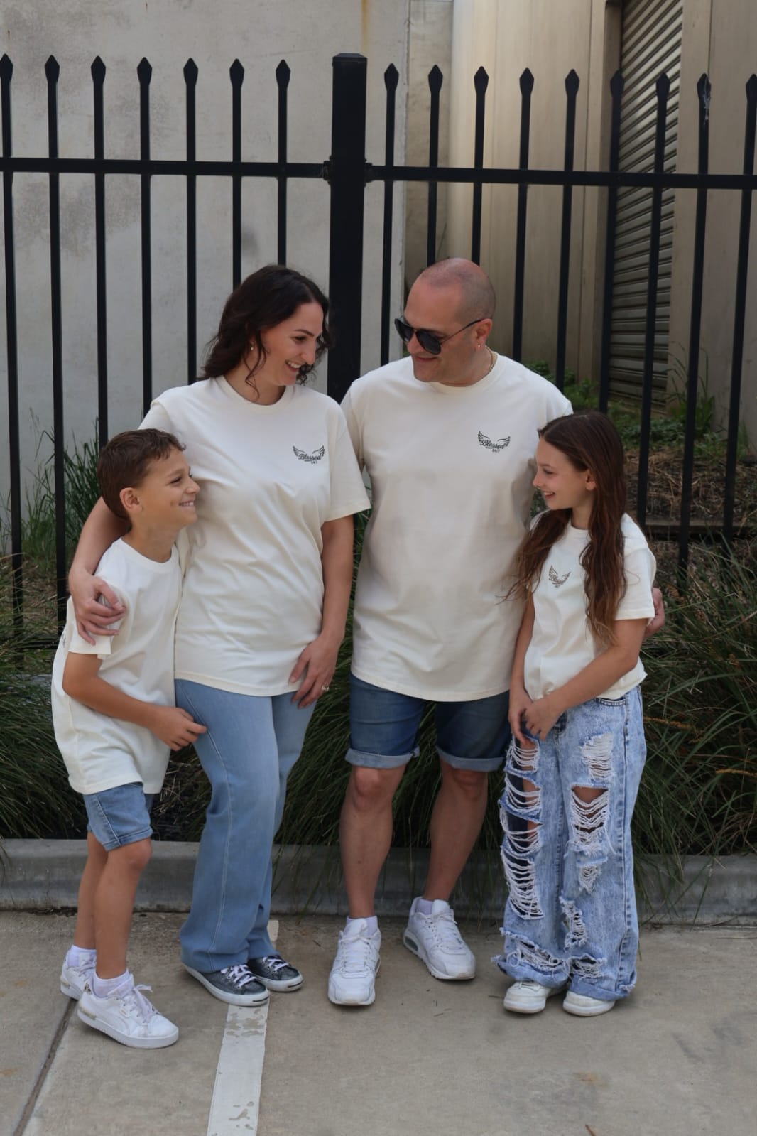 Jesus' Cross of Affirmations Tee -Youth (Unisex) Soft Ivory