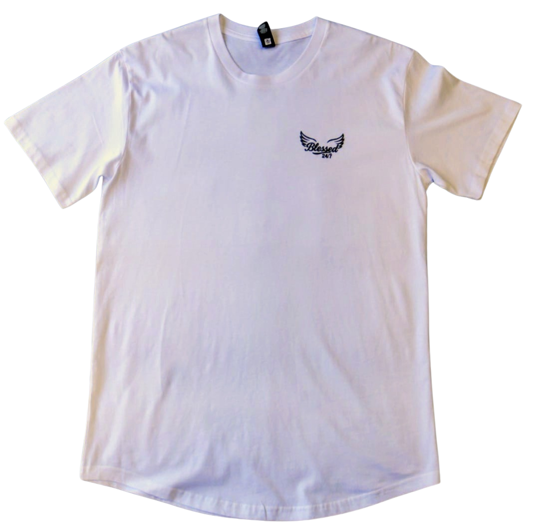 Jesus' Cross of Affirmations Tee - (Unisex) White