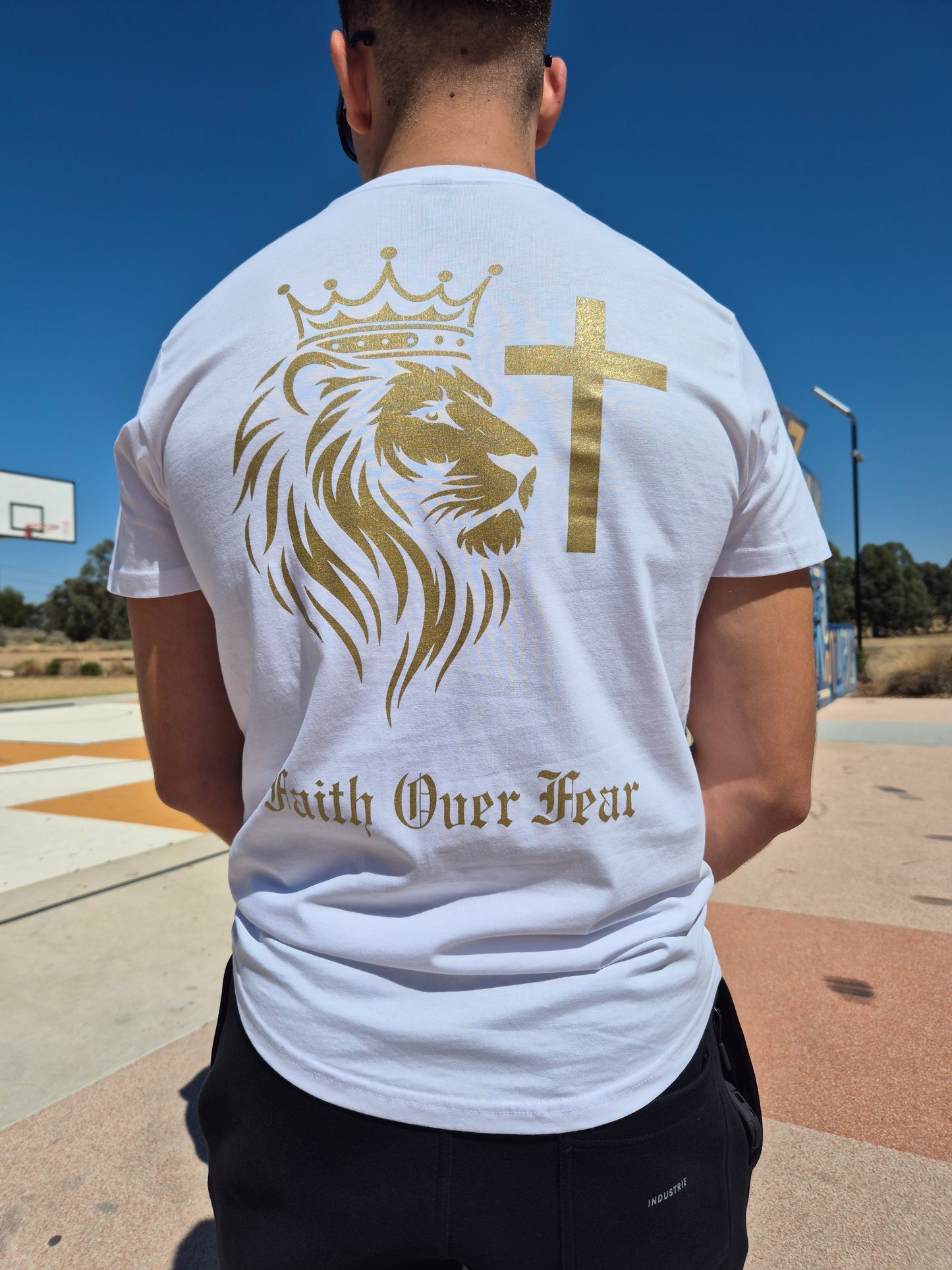 Faith Over Fear Tee – 180 GSM Unisex Christian Streetwear
