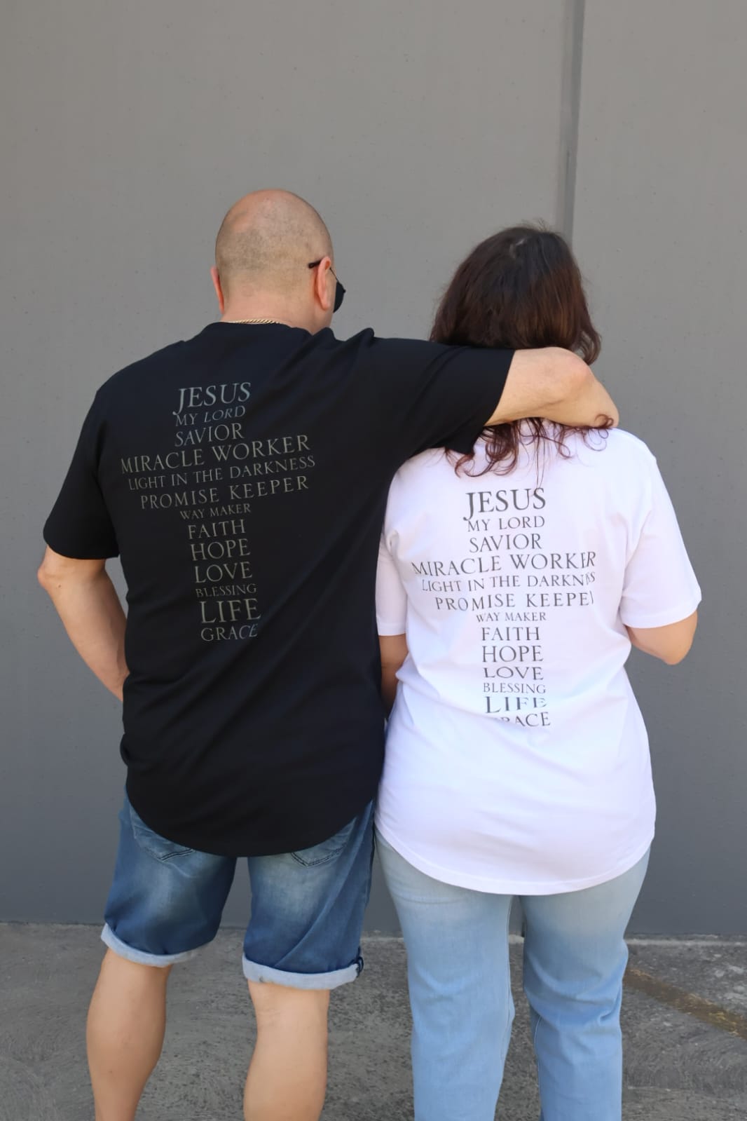 Jesus' Cross of Affirmations Tee - (Unisex) Soft Ivory