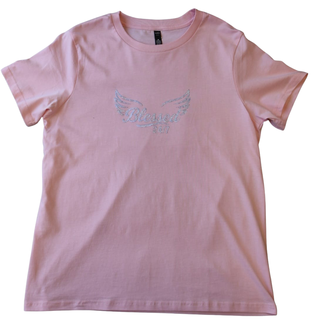 Blessed 24/7 Wings Tee – 180 GSM Women’s Christian Streetwear