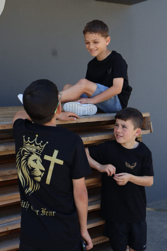 Faith Over Fear Youth Tee – 180 GSM Christian Streetwear (Sizes 8–16)