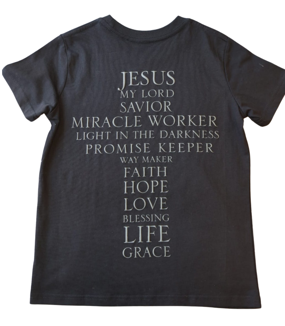 Jesus' Cross of Affirmations Tee -Youth (Unisex) Black
