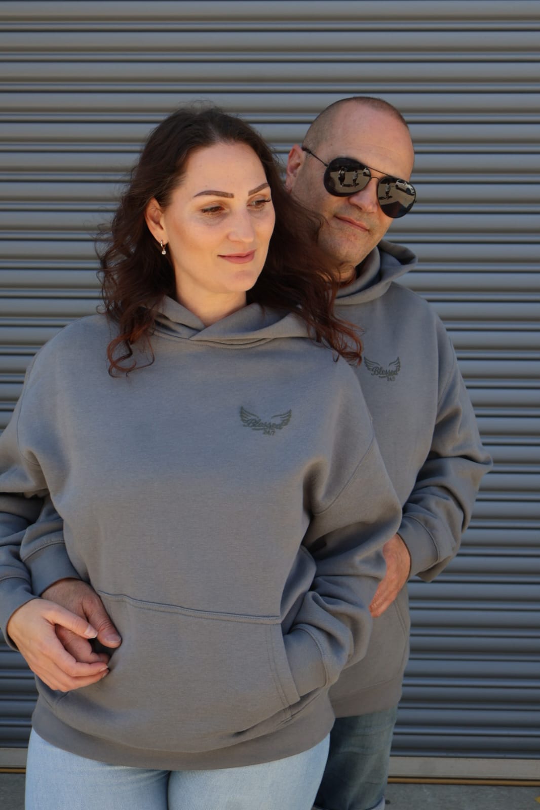 Jesus' Cross of Affirmations Hoodie - Shadow