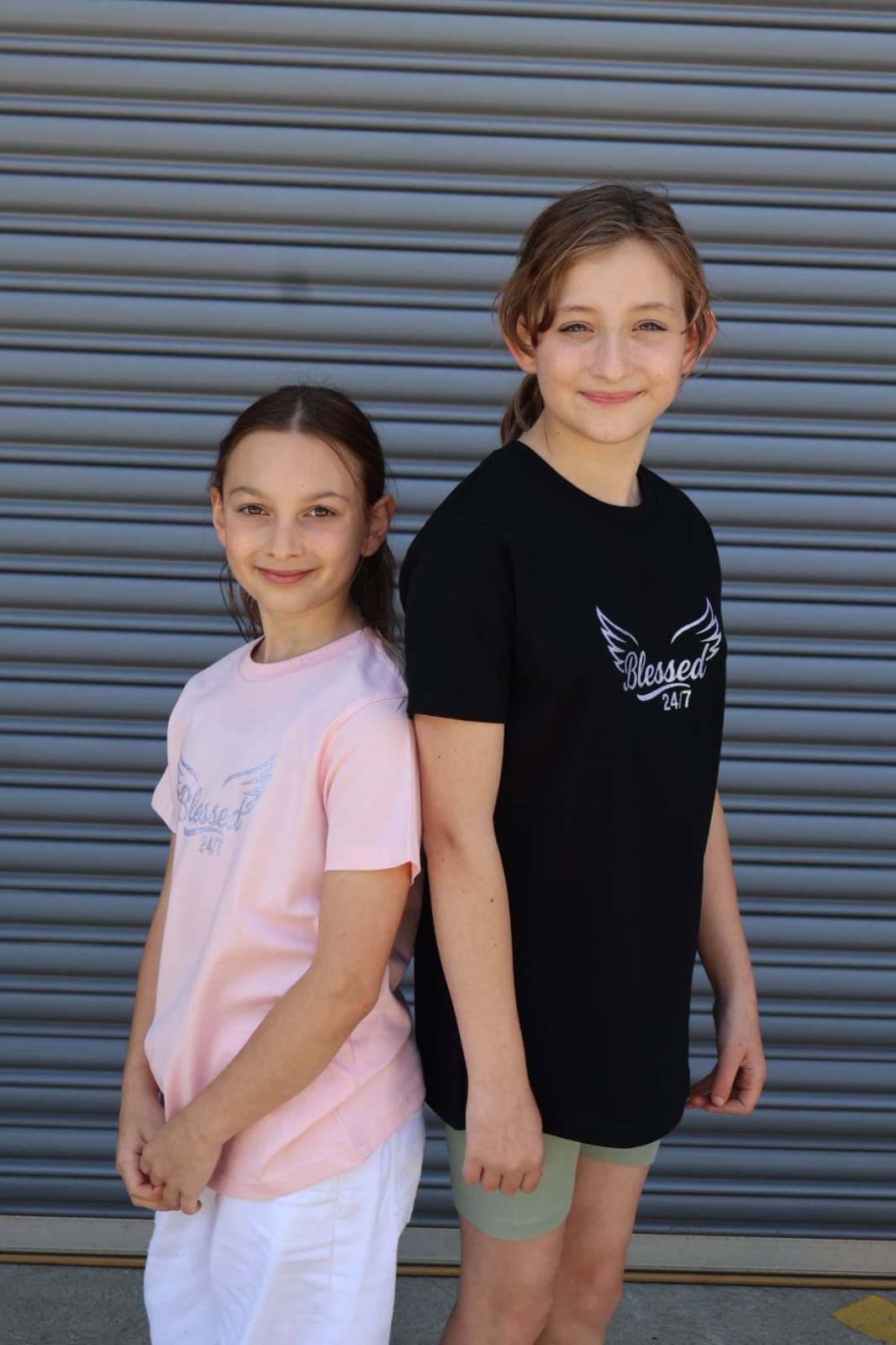 Youth Blessed 24/7 with Wings – Staple Tee sz 8-16 - Pink